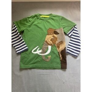 Mini Boden Wooly Mammoth Twofer Faux Layered Long Sleeve 5-6 Appliqué Colorful